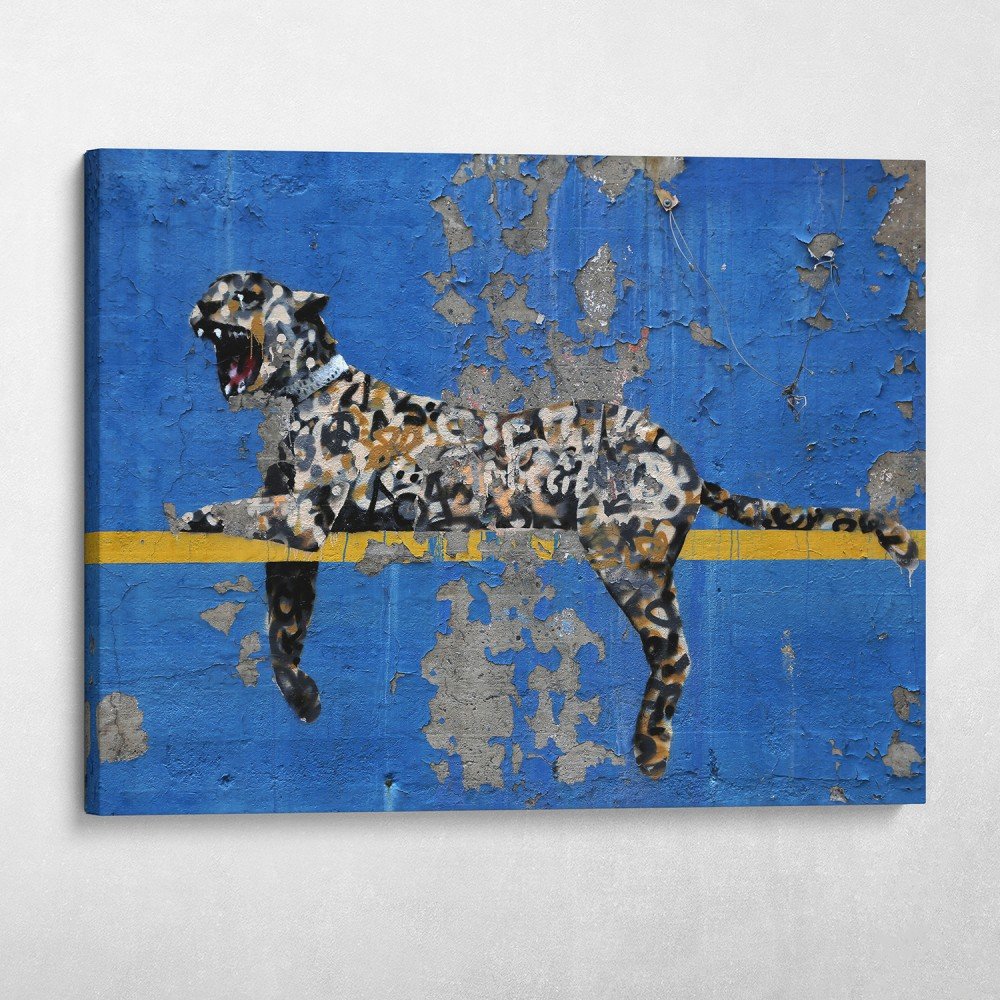 Banksy Concrete Jungle Bronx Zoo Cheetah Graffiti Wall Art